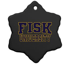 Fisk University Nvy01 Ceramic Star Ornament