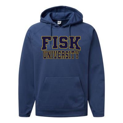 Fisk University Nvy01 Performance Fleece Hoodie