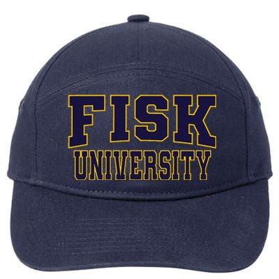 Fisk University Nvy01 7-Panel Snapback Hat