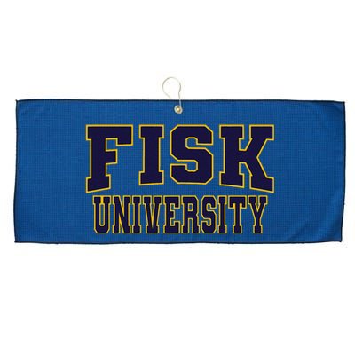 Fisk University Nvy01 Large Microfiber Waffle Golf Towel