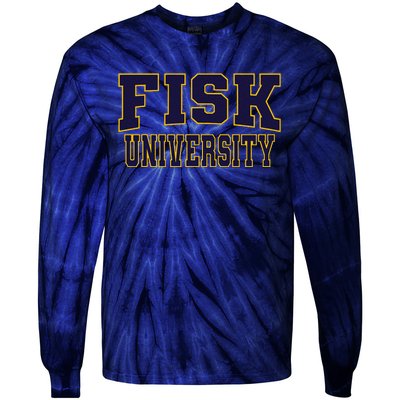 Fisk University Nvy01 Tie-Dye Long Sleeve Shirt