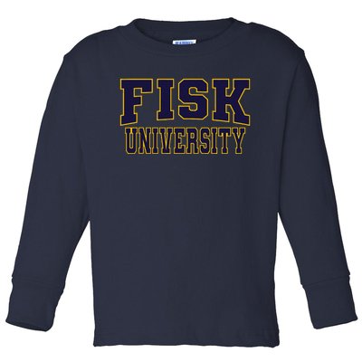 Fisk University Nvy01 Toddler Long Sleeve Shirt