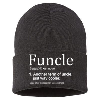 Funcle Definition Another Term For Uncle Just Way Cooler Sustainable Knit Beanie