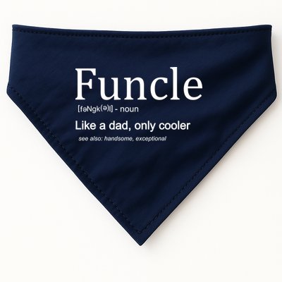 Funcle Definition Like Dad Only Cooler USA-Made Doggie Bandana