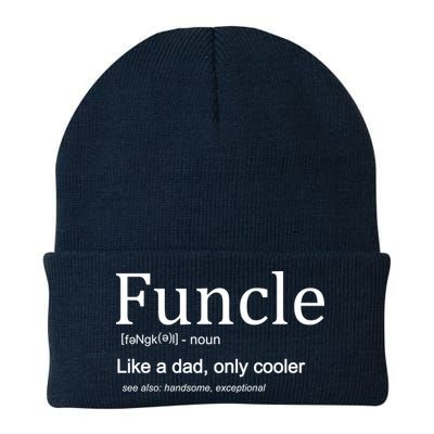 Funcle Definition Like Dad Only Cooler Knit Cap Winter Beanie