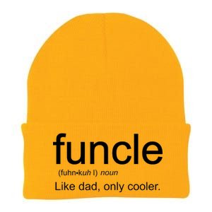 Funcle Definition Uncle Like Dad Only Cooler Knit Cap Winter Beanie