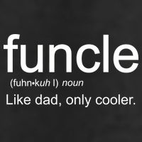 Funcle Definition Uncle Like Dad Only Cooler Garment-Dyed Fleece Hoodie