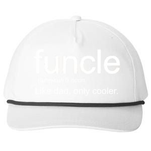 Funcle Definition Uncle Like Dad Only Cooler Snapback Five-Panel Rope Hat