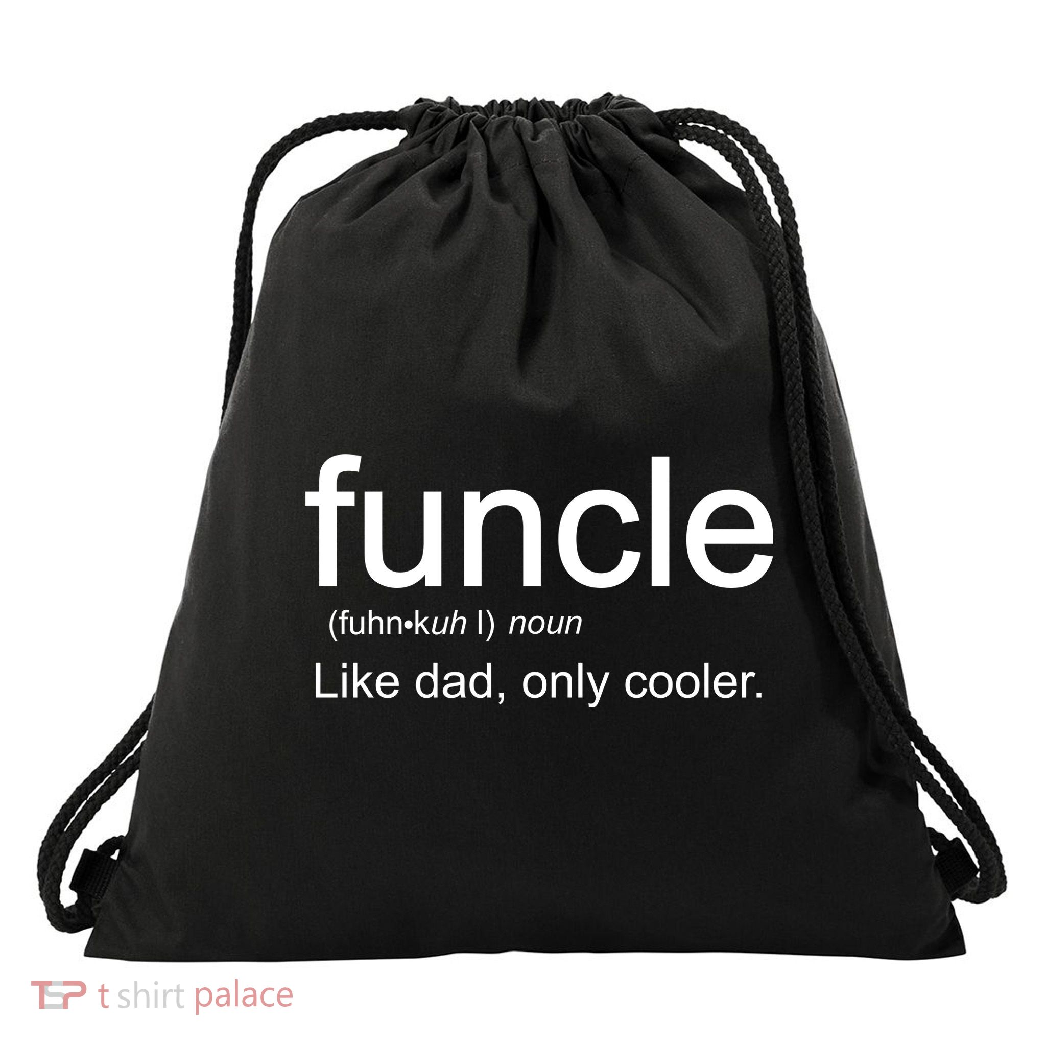 Funcle Definition Uncle Like Dad Only Cooler Drawstring Bag