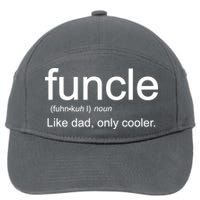 Funcle Definition Uncle Like Dad Only Cooler 7-Panel Snapback Hat