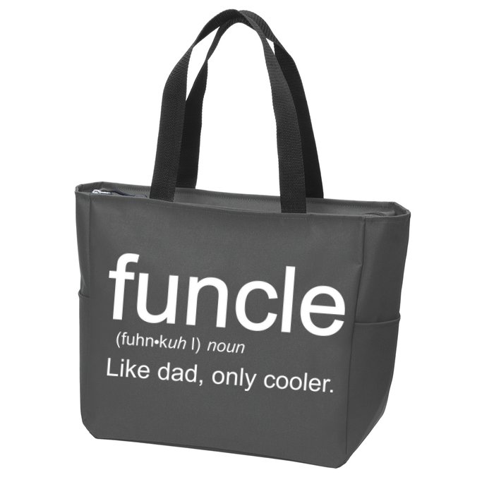 Funcle Definition Uncle Like Dad Only Cooler Zip Tote Bag