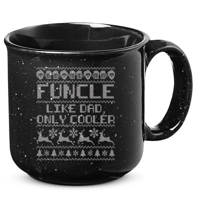 Funcle Like A Dad Only Cooler Ugly Christmas  15oz Campfire Ceramic Mug