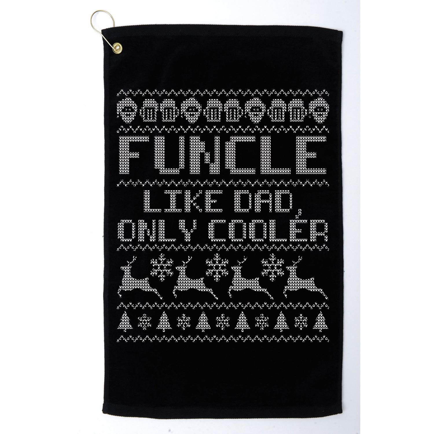 Funcle Like A Dad Only Cooler Ugly Christmas  Golf Towel