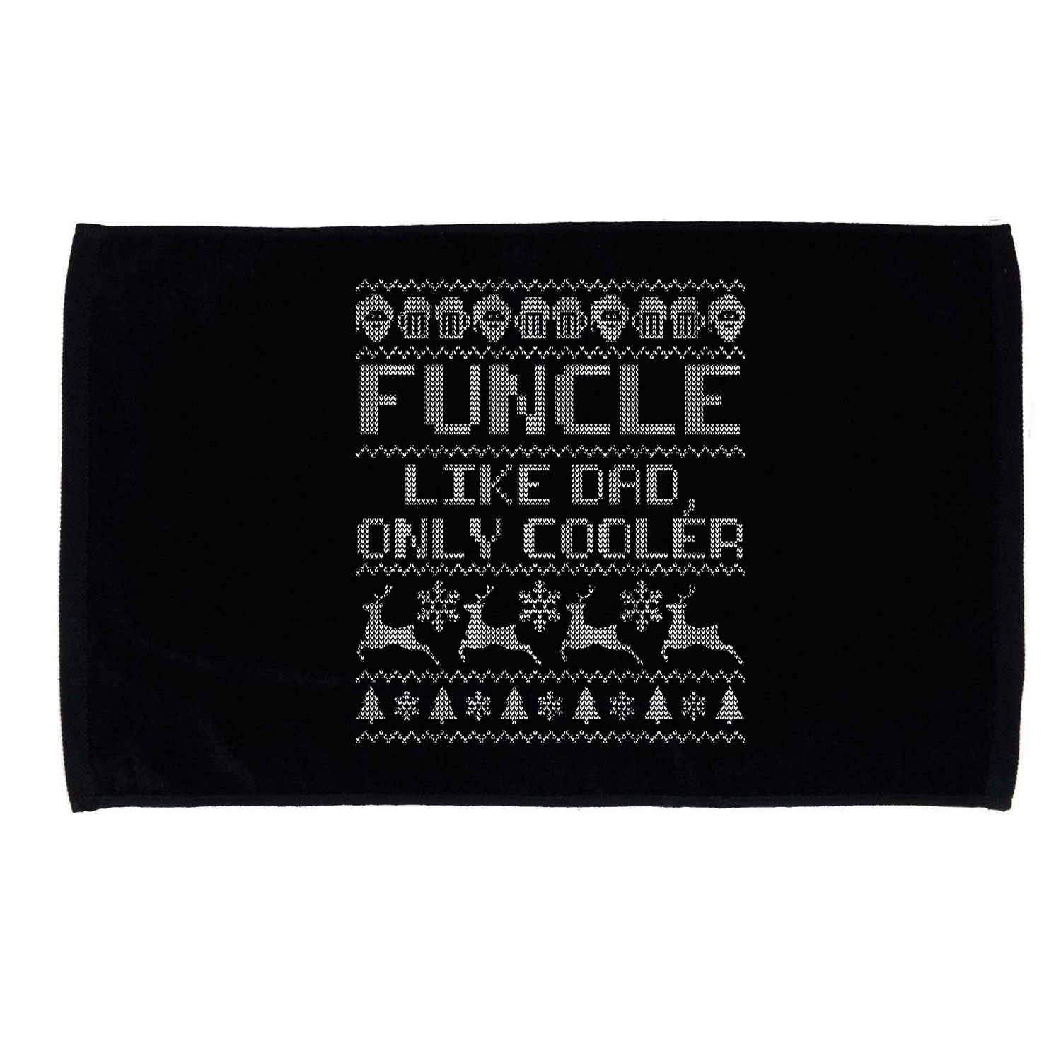 Funcle Like A Dad Only Cooler Ugly Christmas  Microfiber Hand Towel