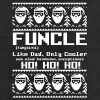 Funcle Like Dad Only Cooler Ugly Christmas Crop Fleece Hoodie
