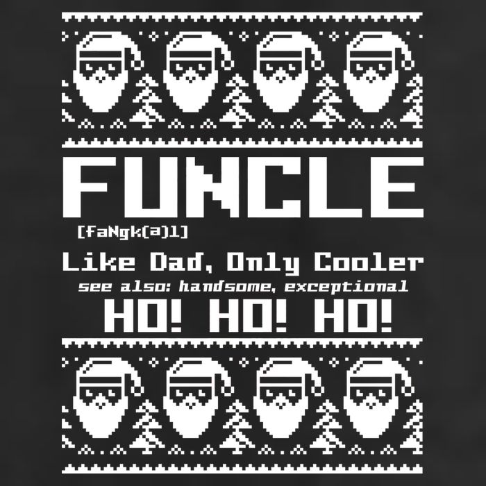 Funcle Like Dad Only Cooler Ugly Christmas Crop Fleece Hoodie