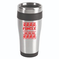 Funcle Like Dad Only Cooler Ugly Christmas 16oz Travel Tumbler