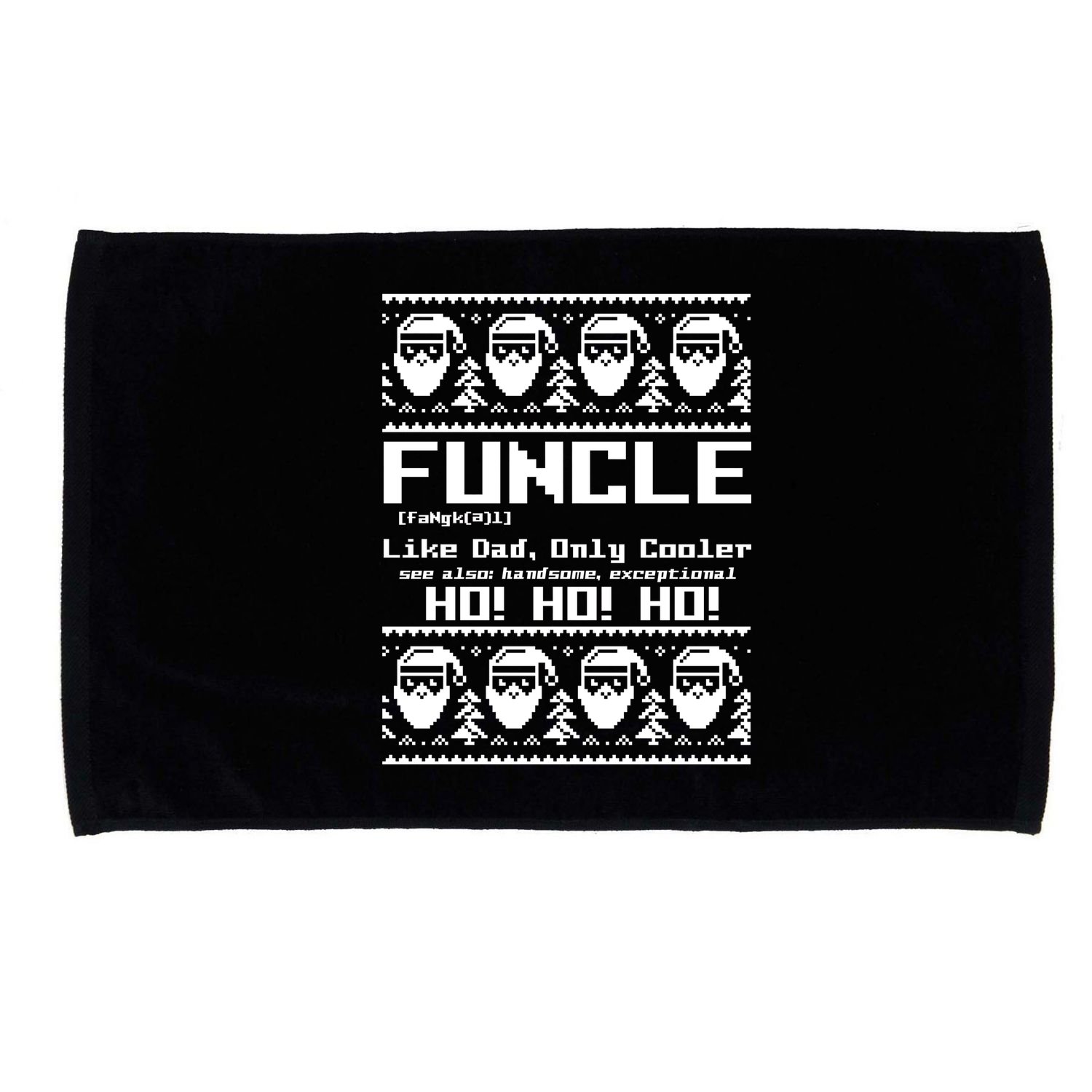 Funcle Like Dad Only Cooler Ugly Christmas Microfiber Hand Towel