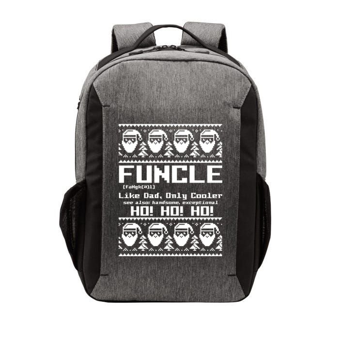 Funcle Like Dad Only Cooler Ugly Christmas Vector Backpack