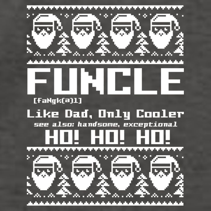 Funcle Like Dad Only Cooler Ugly Christmas Vector Backpack