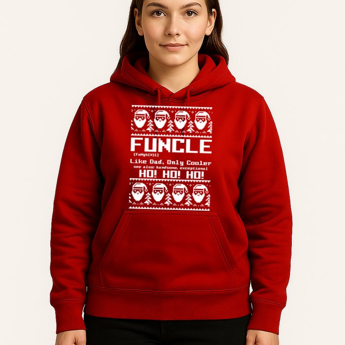 Funcle Like Dad Only Cooler Ugly Christmas Hoodie
