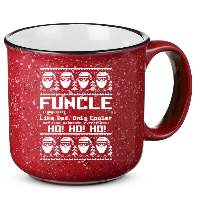 Funcle Like Dad Only Cooler Ugly Christmas 15oz Campfire Ceramic Mug