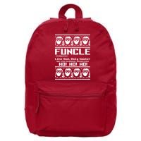 Funcle Like Dad Only Cooler Ugly Christmas 16 in Basic Backpack