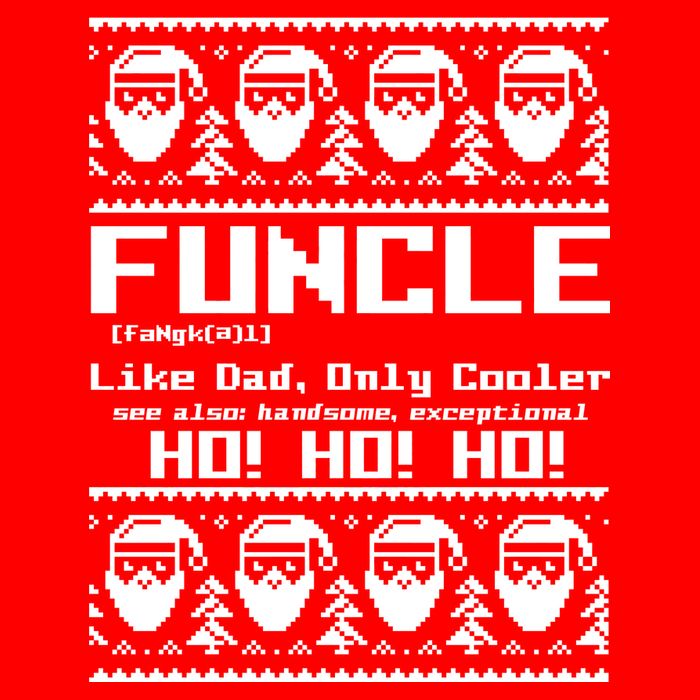 Funcle Like Dad Only Cooler Ugly Christmas 16 in Basic Backpack