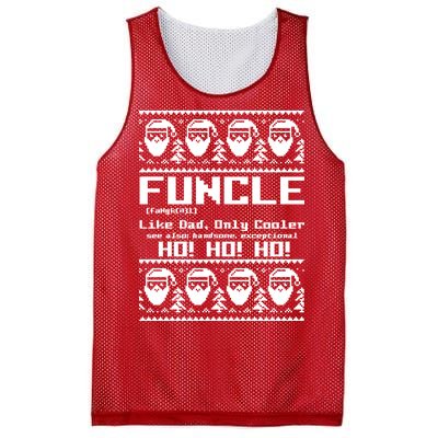 Funcle Like Dad Only Cooler Ugly Christmas Mesh Reversible Basketball Jersey Tank