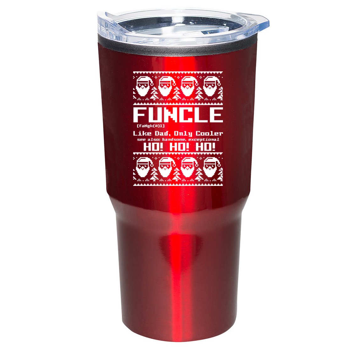 Funcle Like Dad Only Cooler Ugly Christmas Tumbler