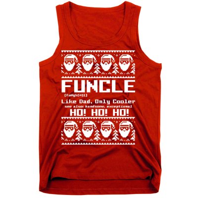 Funcle Like Dad Only Cooler Ugly Christmas Tank Top