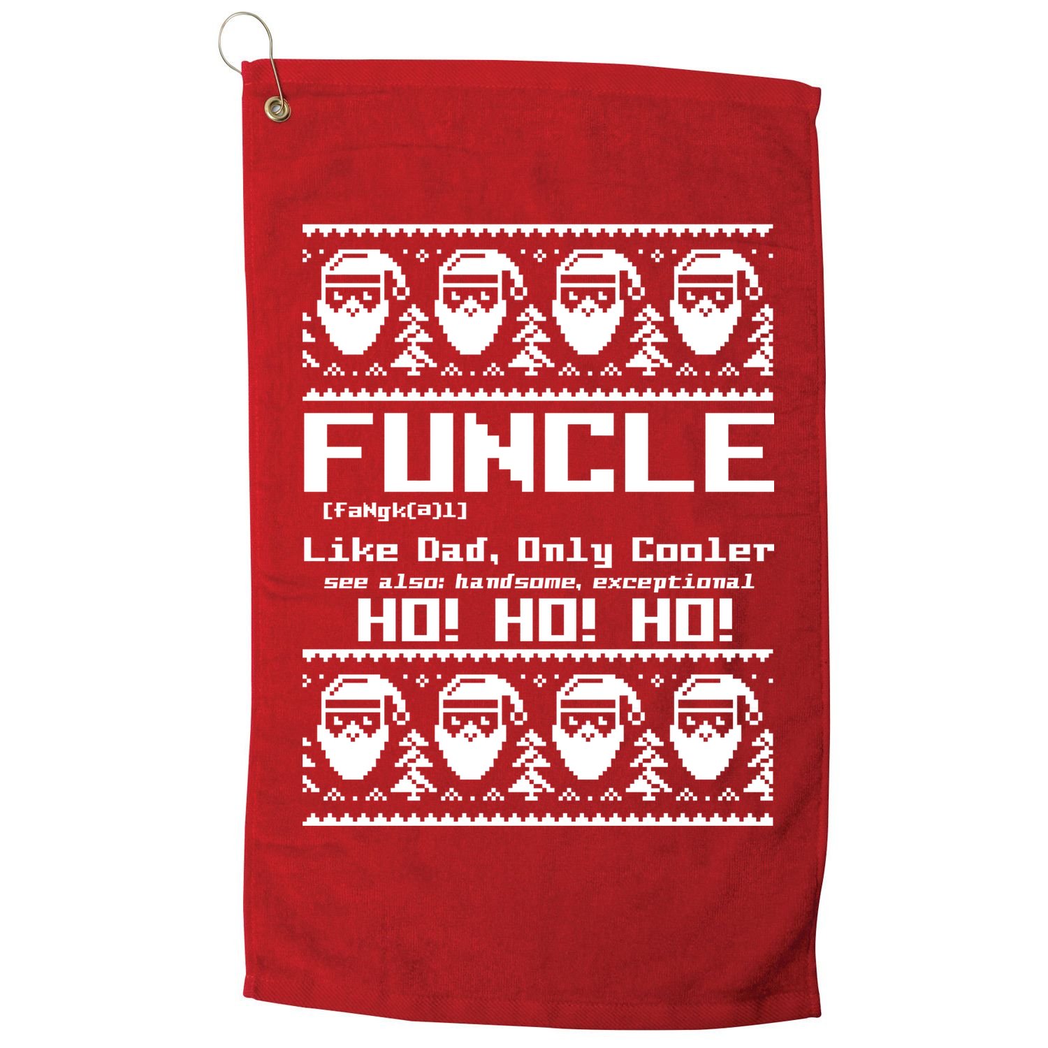 Funcle Like Dad Only Cooler Ugly Christmas Golf Towel