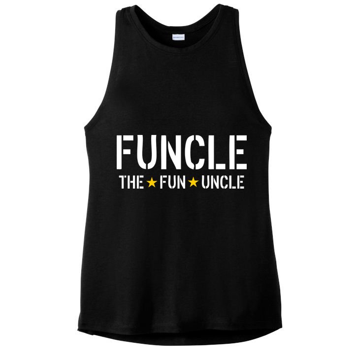 Funcle The Fun Uncle Army Stars Ladies PosiCharge Tri-Blend Wicking Tank