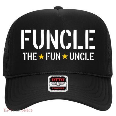 Funcle The Fun Uncle Army Stars High Crown Mesh Back Trucker Hat