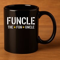 Funcle The Fun Uncle Army Stars 11oz C Handle Ceramic Mug