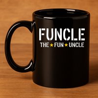 Funcle The Fun Uncle Army Stars 11oz C Handle Ceramic Mug
