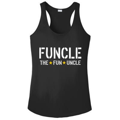 Funcle The Fun Uncle Army Stars Ladies PosiCharge Competitor Racerback Tank