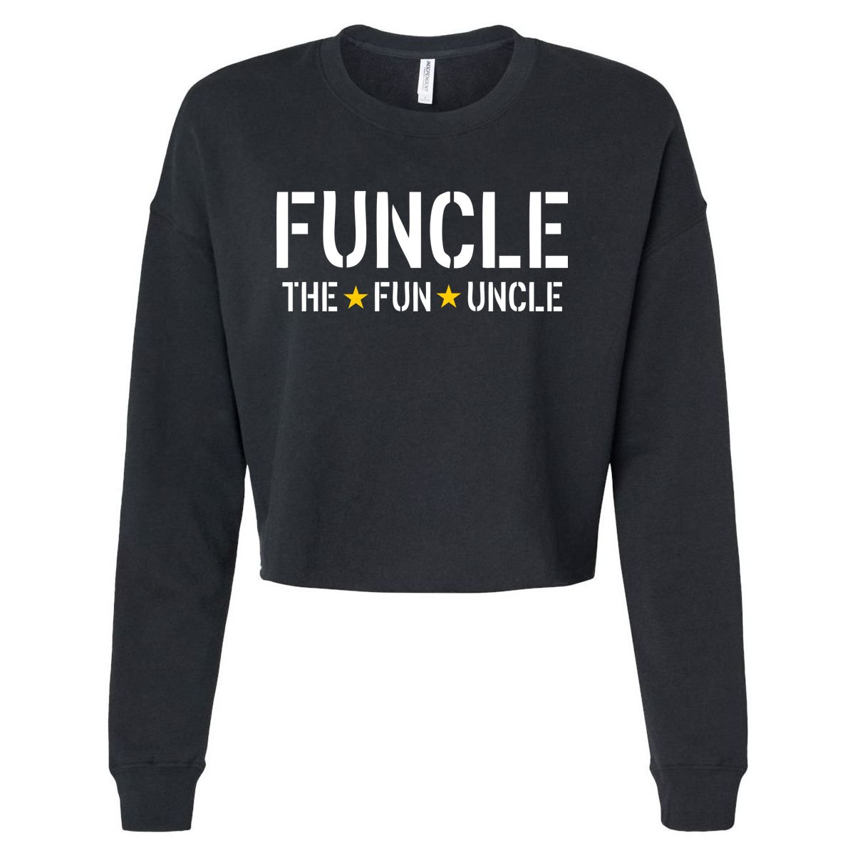 Funcle The Fun Uncle Army Stars Cropped Pullover Crew