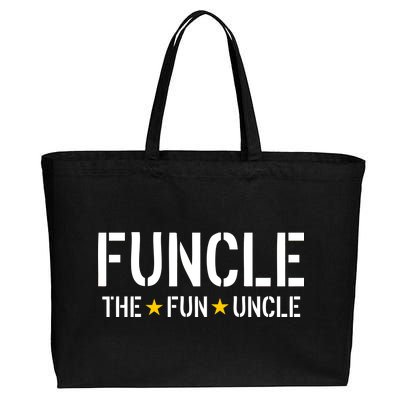 Funcle The Fun Uncle Army Stars Cotton Canvas Jumbo Tote