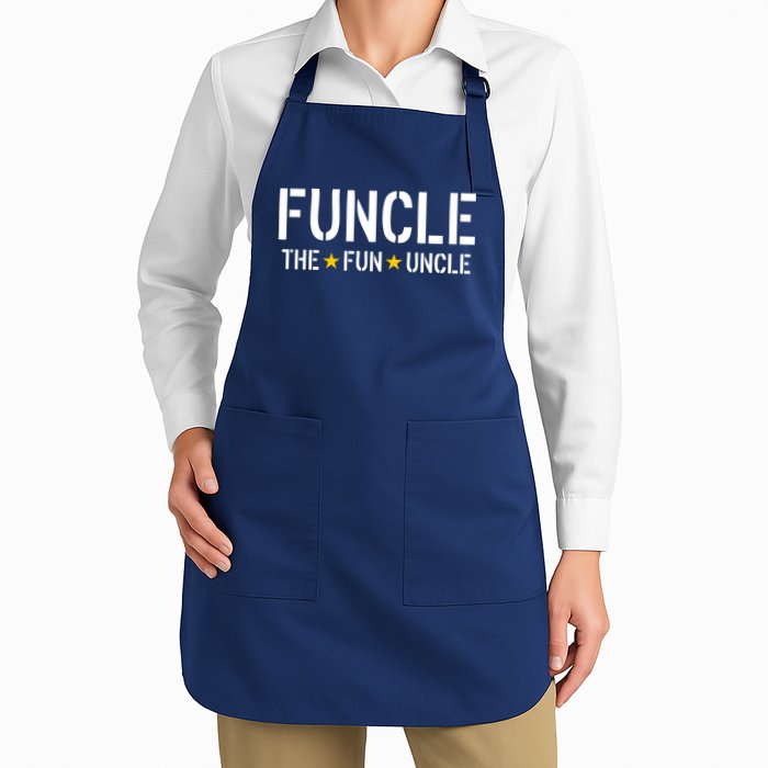 Funcle The Fun Uncle Army Stars Full-Length Apron With Pockets
