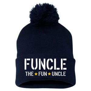 Funcle The Fun Uncle Army Stars Pom Pom 12in Knit Beanie