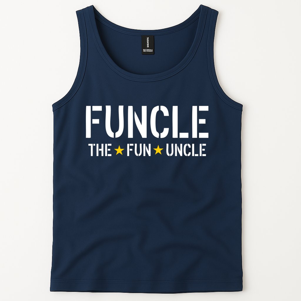 Funcle The Fun Uncle Army Stars Tank Top