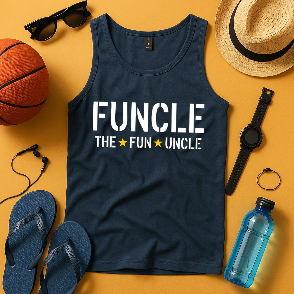 Funcle The Fun Uncle Army Stars Tank Top