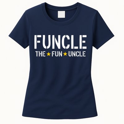 Funcle The Fun Uncle Army Stars Womens T-Shirt