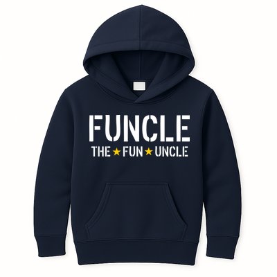 Funcle The Fun Uncle Army Stars Kids Hoodie
