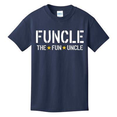 Funcle The Fun Uncle Army Stars Kids T-Shirt