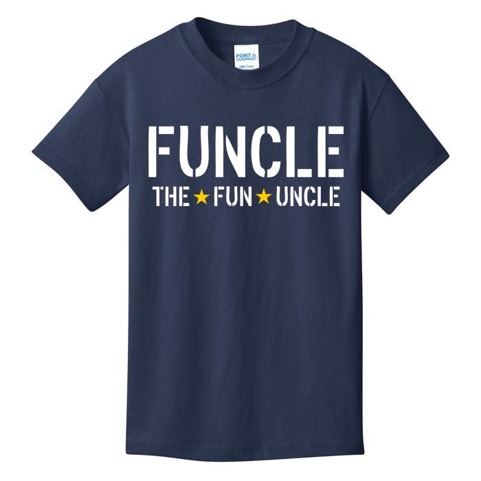 Funcle The Fun Uncle Army Stars Kids T-Shirt