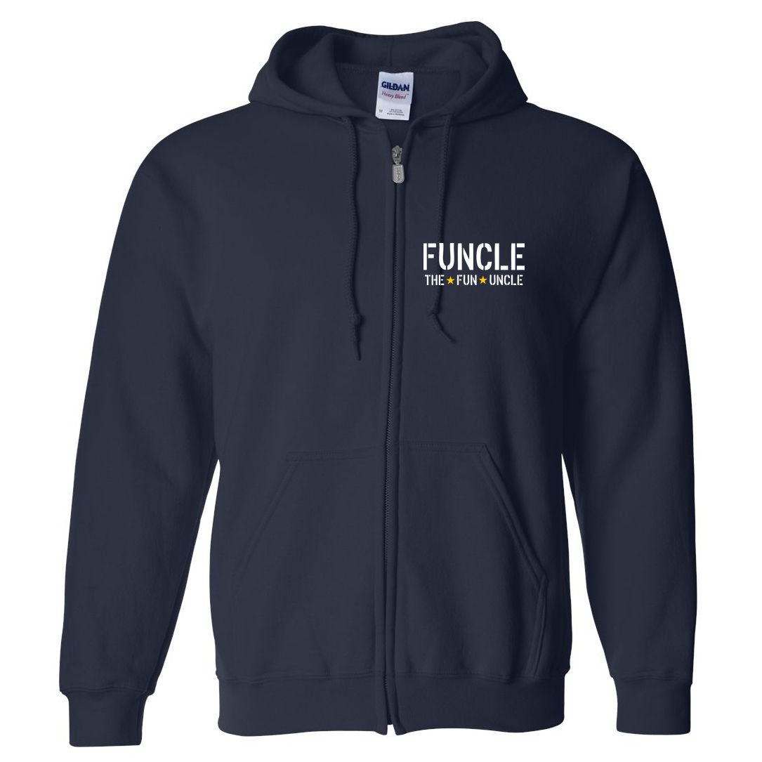 Funcle The Fun Uncle Army Stars Full Zip Hoodie
