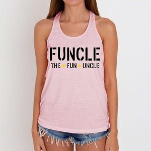 Funcle The Fun Uncle Army Stars Women's Knotted Racerback Tank