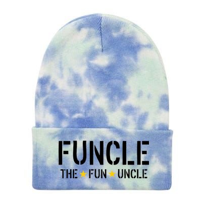 Funcle The Fun Uncle Army Stars Tie Dye 12in Knit Beanie